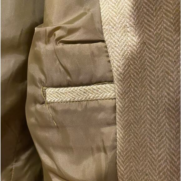 Old Navy Blazer Vintage Wool Blend Herringbone Beaded Lapel Sage Green small - Picture 5 of 5